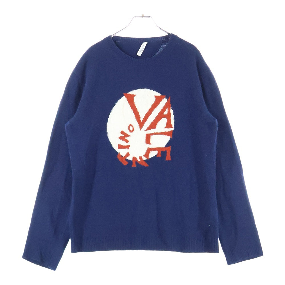 VALENTINO(ヴァレンティノ) 19SS サークルロゴ ウール ニット セーター ネイビー RV3KC01FMRN