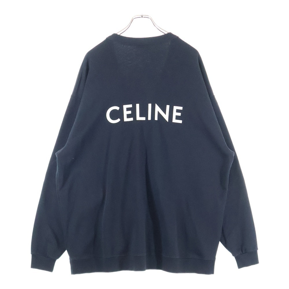 CELINE(セリーヌ) 22SS オーバーサイズ バックロゴプリント カーディガン ブラック 2Y672670Q