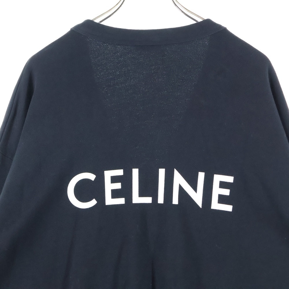 CELINE(セリーヌ) 22SS オーバーサイズ バックロゴプリント カーディガン ブラック 2Y672670Q