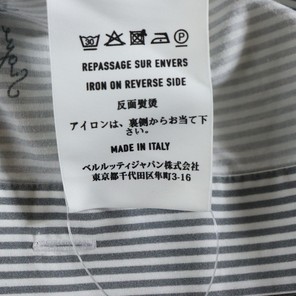Berluti(ベルルッティ) カリグラフィ ストライプ 長袖シャツ グレー