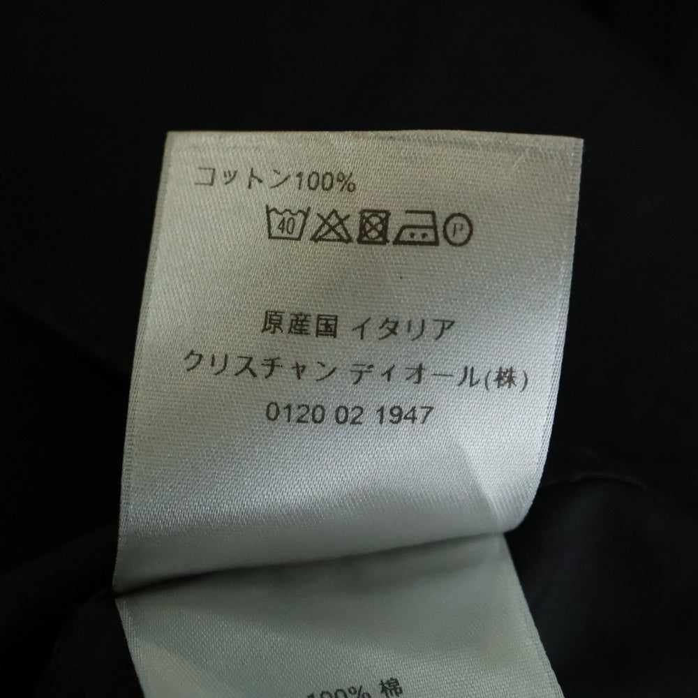 Dior HOMME(ディオールオム) 14SS CDロゴメタルスナップボタン コットン 長袖シャツ ブラック 433C561A1581