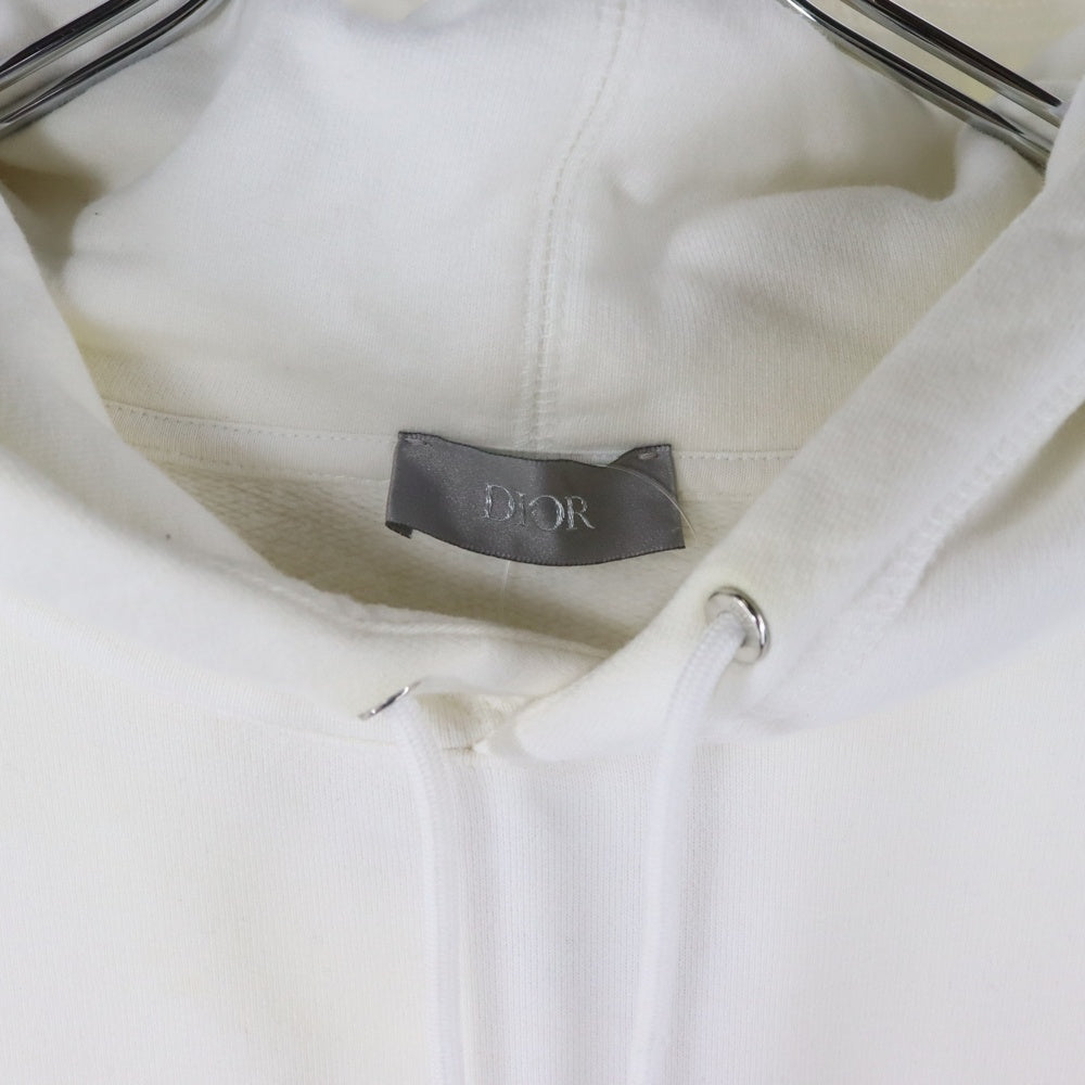 Christian Dior(クリスチャンディオール) 20AW Ovesize Sweatshirt アトリエ オーバーサイズ ロゴプリント プルオーバーパーカー フーディー ホワイト 043J646A0531