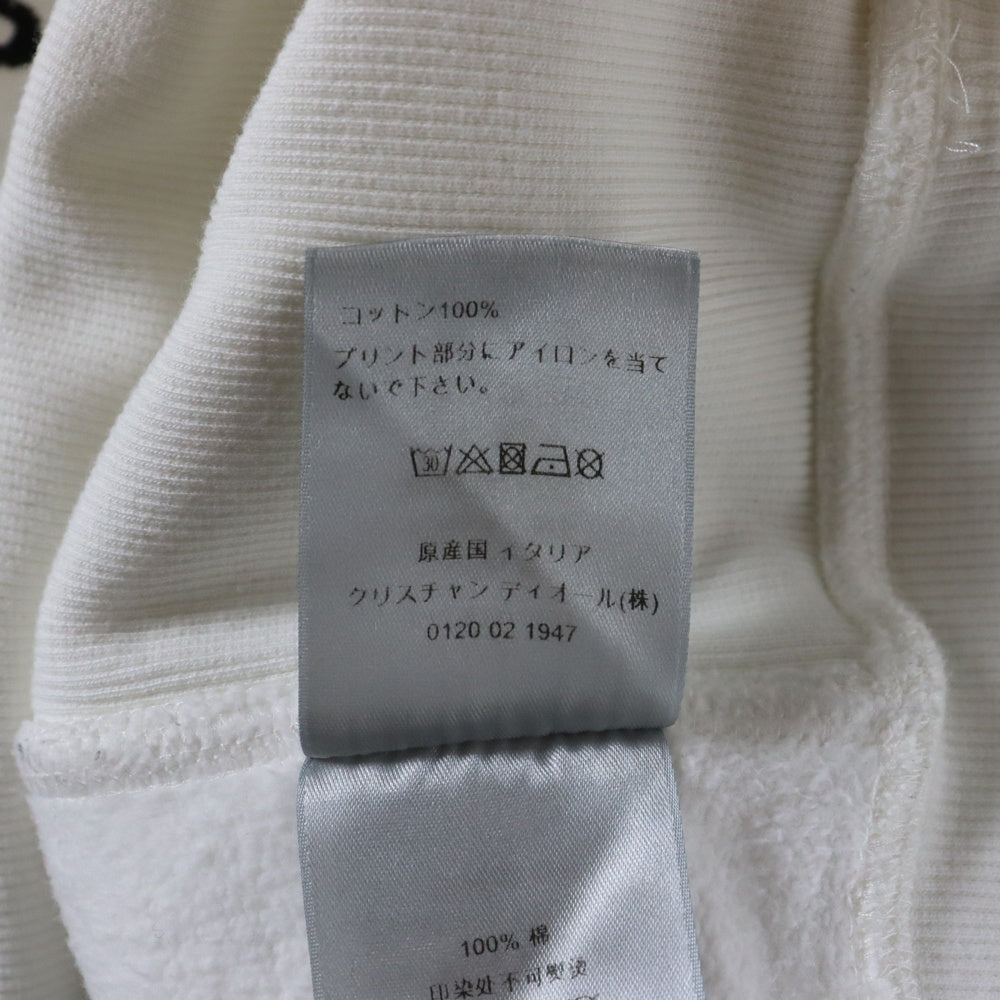 Christian Dior(クリスチャンディオール) 20AW Ovesize Sweatshirt アトリエ オーバーサイズ ロゴプリント プルオーバーパーカー フーディー ホワイト 043J646A0531