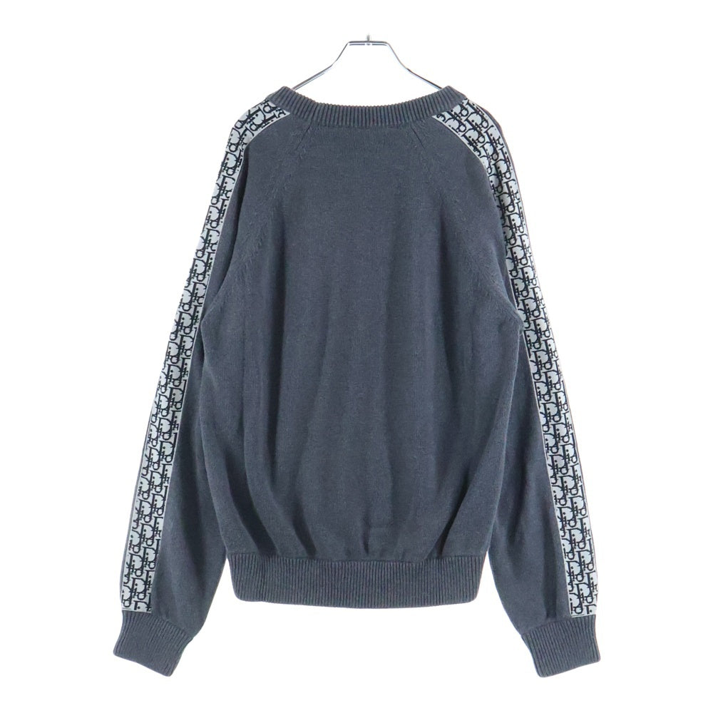 DIOR(ディオール) 19AW 袖オブリーククルーネックニットセーター グレー 943M672AT072