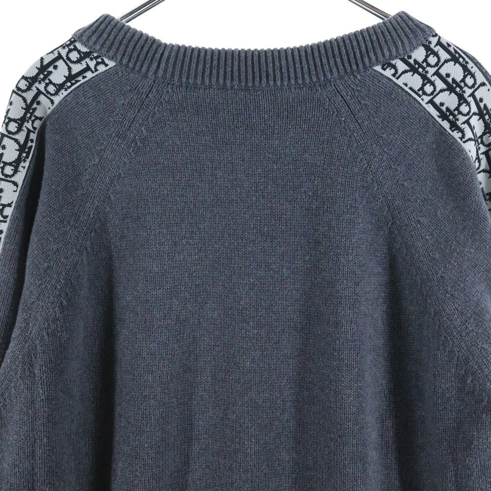 DIOR(ディオール) 19AW 袖オブリーククルーネックニットセーター グレー 943M672AT072