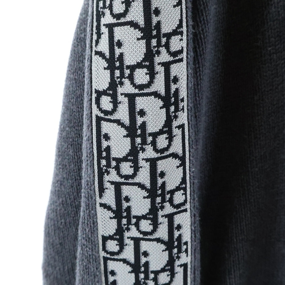 DIOR(ディオール) 19AW 袖オブリーククルーネックニットセーター グレー 943M672AT072