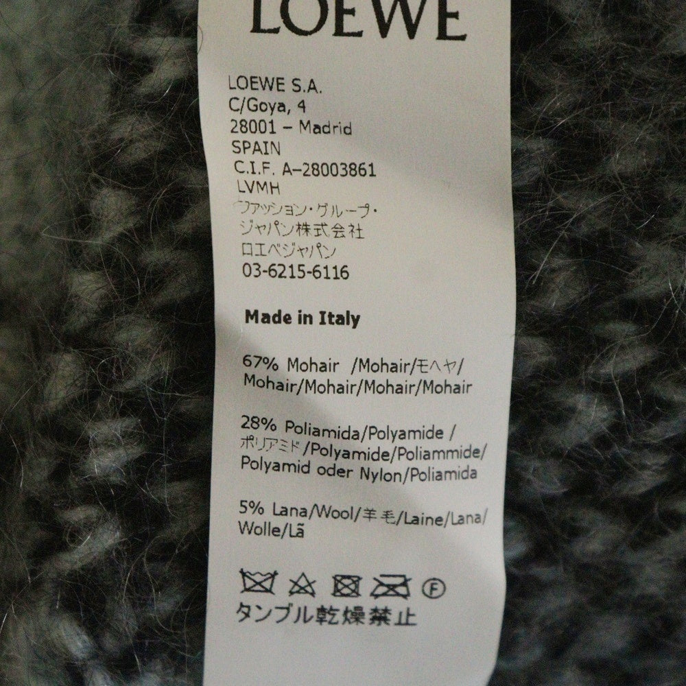 LOEWE(ロエベ) 20AW ウール モヘヤ ニット セーター ブルー H526333X80