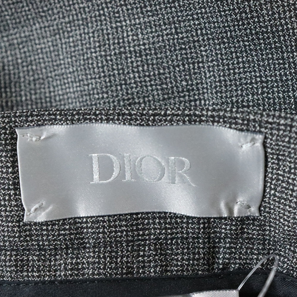 DIOR(ディオール) ロールアップ センタープレス スラックスパンツ チャコールグレー 113C127A4994