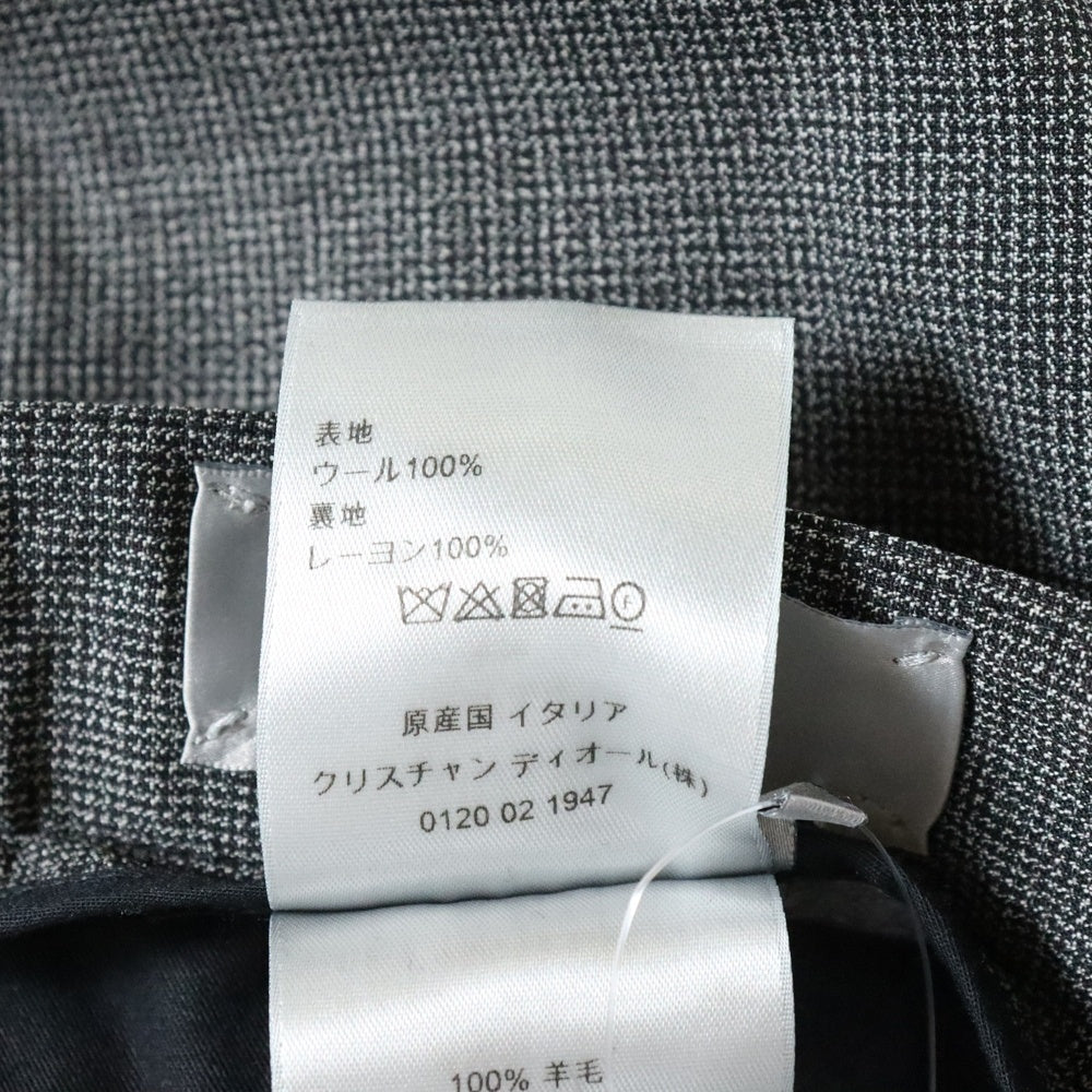 DIOR(ディオール) ロールアップ センタープレス スラックスパンツ チャコールグレー 113C127A4994