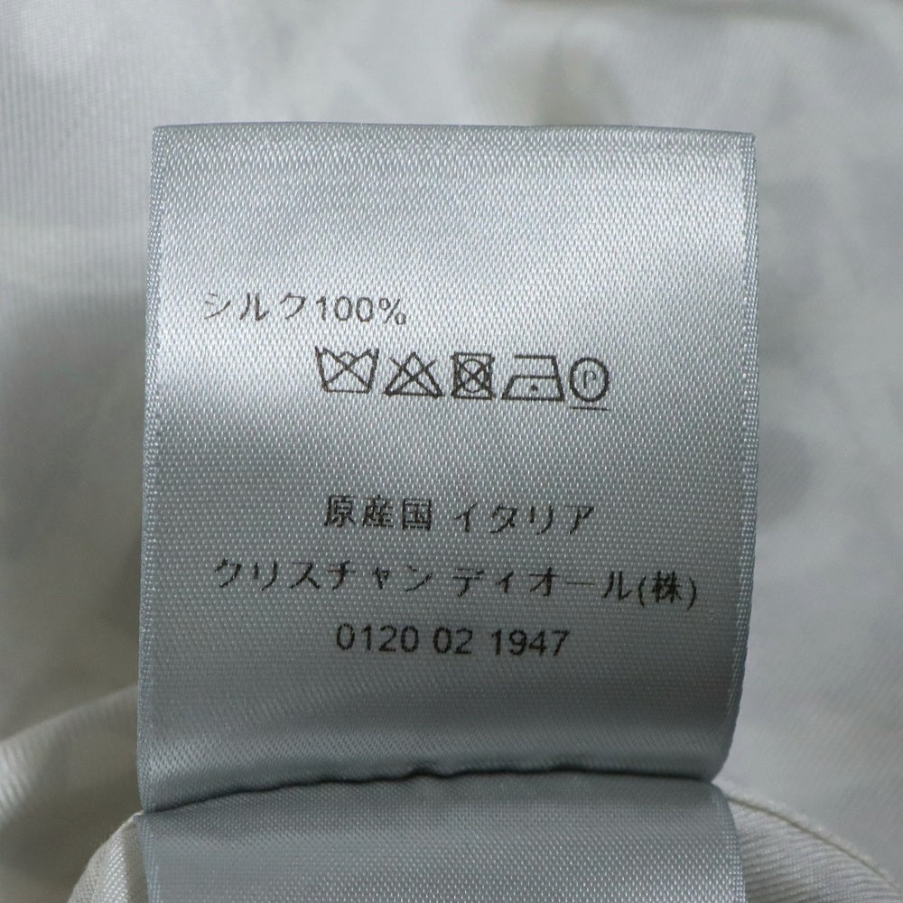 DIOR(ディオール) 21SS オブリーク 総柄 シルク 比翼 長袖シャツ ホワイト 013C502A5141