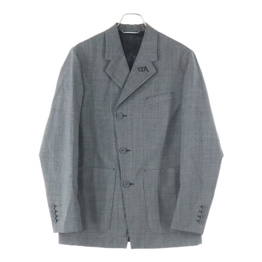 DIOR(ディオール) CD ロゴ ノッチドラペル 3B テーラードジャケット チャコールグレー 113C278A4994