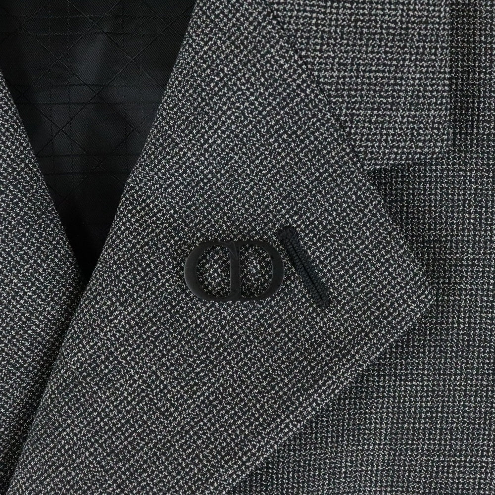 DIOR(ディオール) CD ロゴ ノッチドラペル 3B テーラードジャケット チャコールグレー 113C278A4994