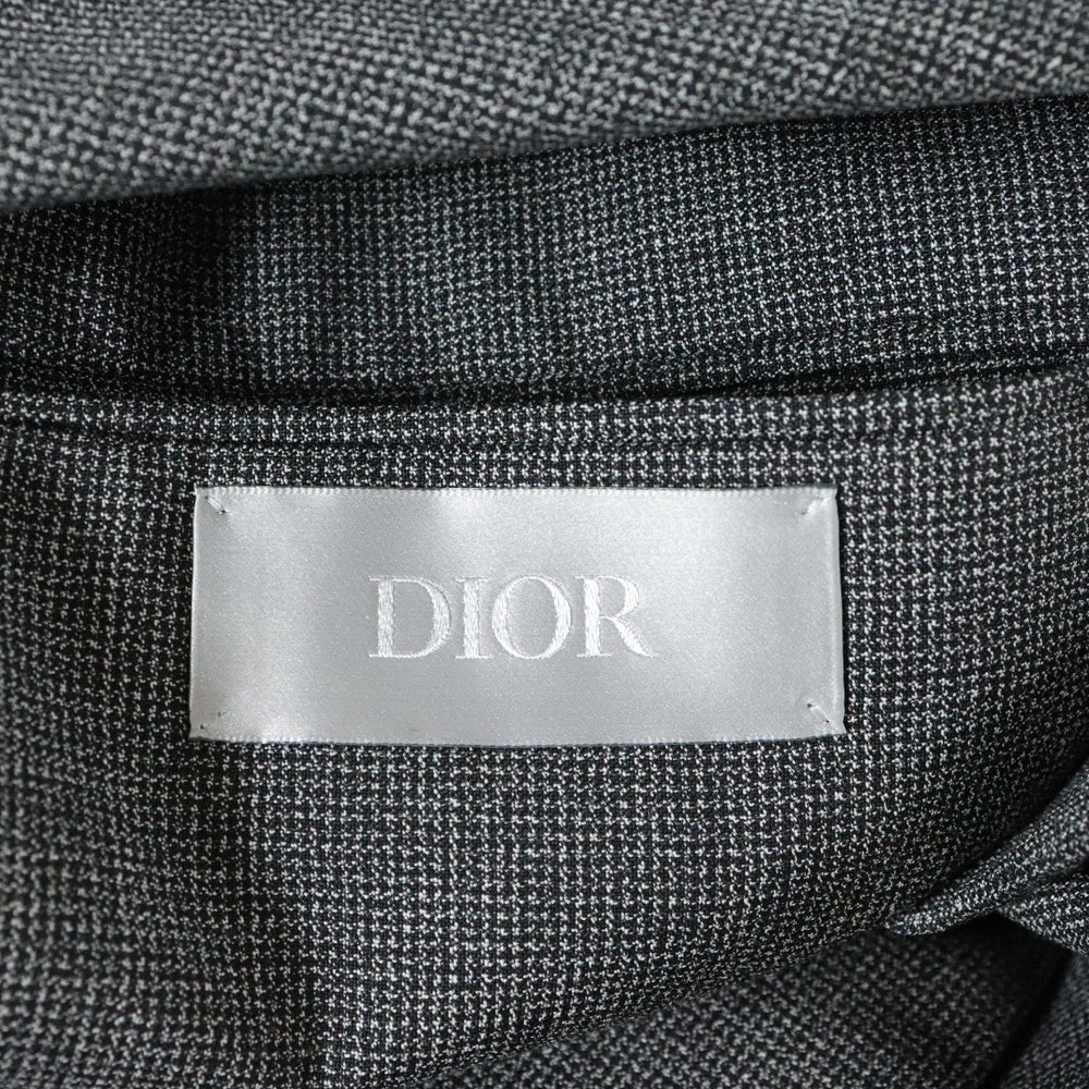 DIOR(ディオール) CD ロゴ ノッチドラペル 3B テーラードジャケット チャコールグレー 113C278A4994