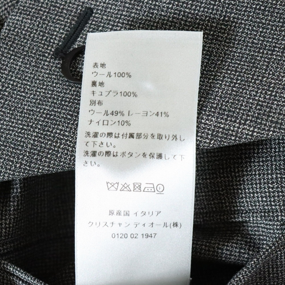 DIOR(ディオール) CD ロゴ ノッチドラペル 3B テーラードジャケット チャコールグレー 113C278A4994