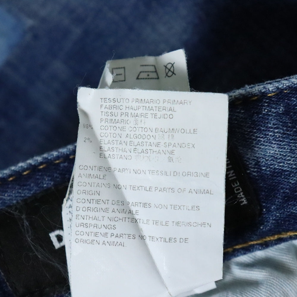 DSQUARED2(ディースクエアード) 15SS CLEMENT JEAN ボタンフライ ダメージ加工 デニム ジーンズ スキニーパンツ インディゴ S74LA0703