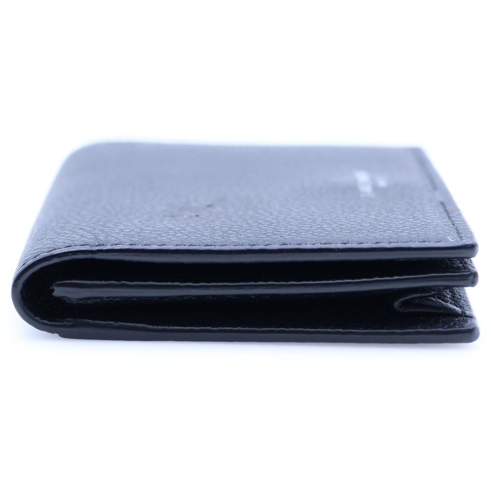 SAINT LAURENT PARIS(サンローランパリ) ロゴプリント レザーカードケース ブラック 360433