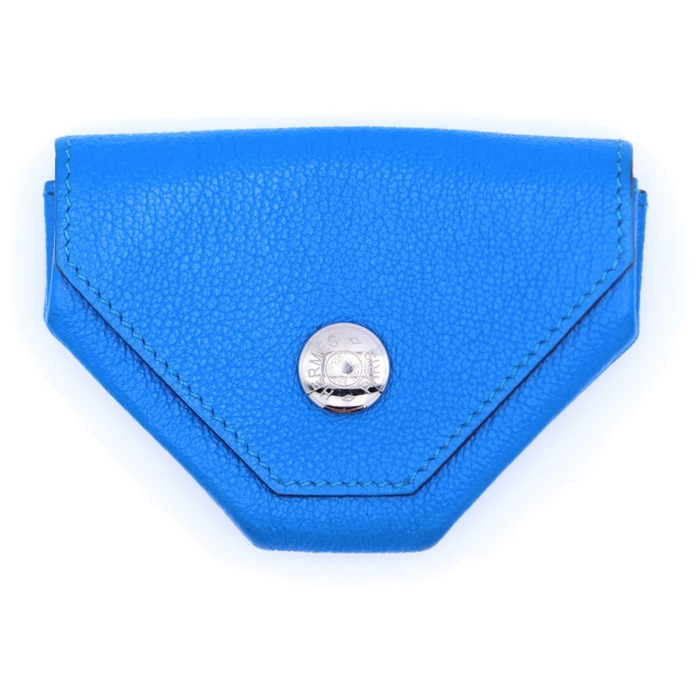 HERMES(エルメス) ルヴァンキャトル A刻印 シルバー金具 コインケース ブルー