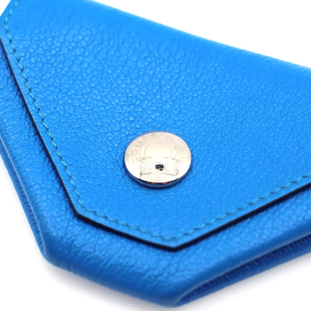HERMES(エルメス) ルヴァンキャトル A刻印 シルバー金具 コインケース ブルー
