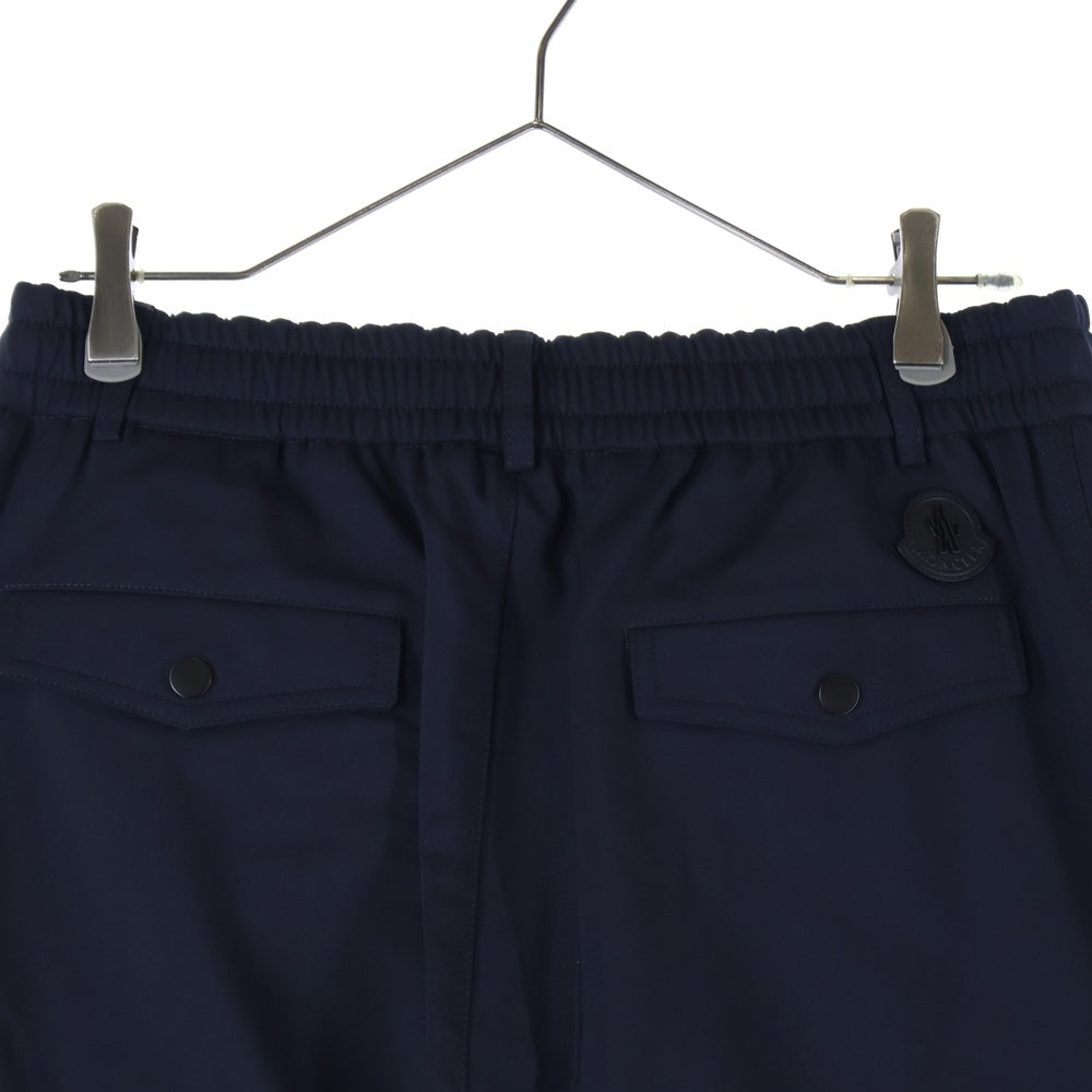 MONCLER(モンクレール) 25SS Pantalone Sportive Logo Jogging Trousers ロゴ ウール ポリエステル スラックスパンツ ブラック K10912A00016