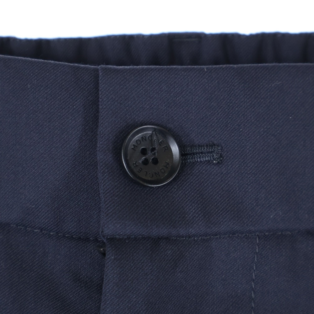 MONCLER(モンクレール) 25SS Pantalone Sportive Logo Jogging Trousers ロゴ ウール ポリエステル スラックスパンツ ブラック K10912A00016
