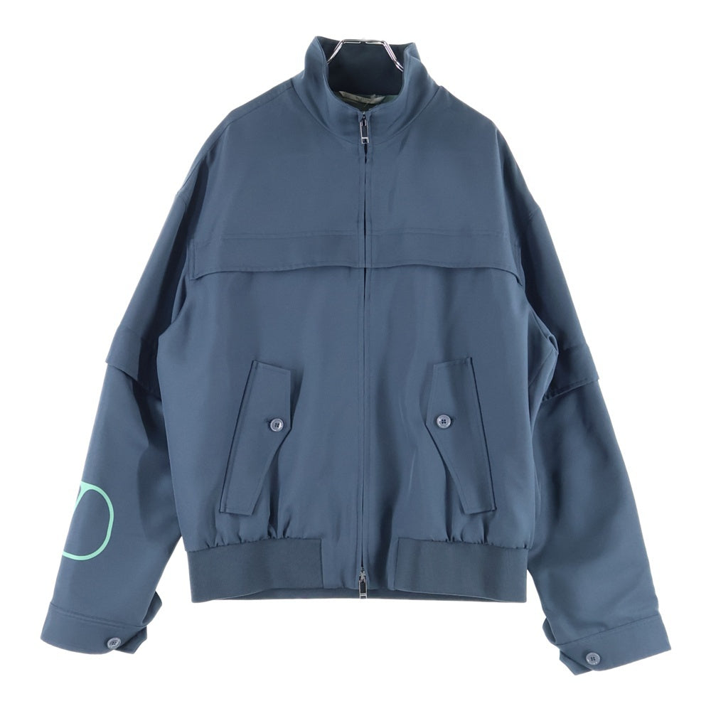 VALENTINO(ヴァレンティノ) ポリエステル スリーブロゴ ジップアップ ジャケット ブルゾン グレー SV3CIE565AM