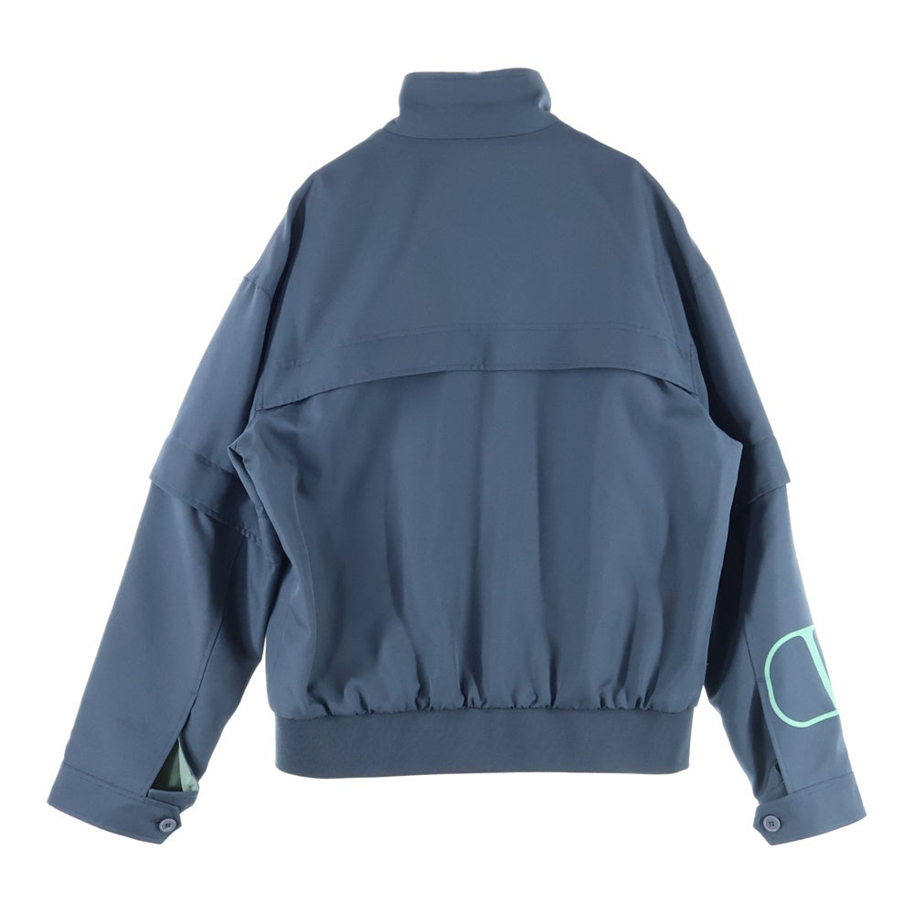 VALENTINO(ヴァレンティノ) ポリエステル スリーブロゴ ジップアップ ジャケット ブルゾン グレー SV3CIE565AM
