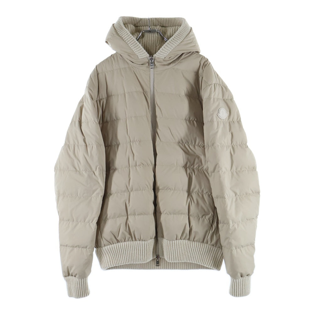 MONCLER(モンクレール) 24AW Reversible Wool Blend Sweatshirt リバーシブル ウール ニット ダウン ジャケット ベージュ J20919B00035