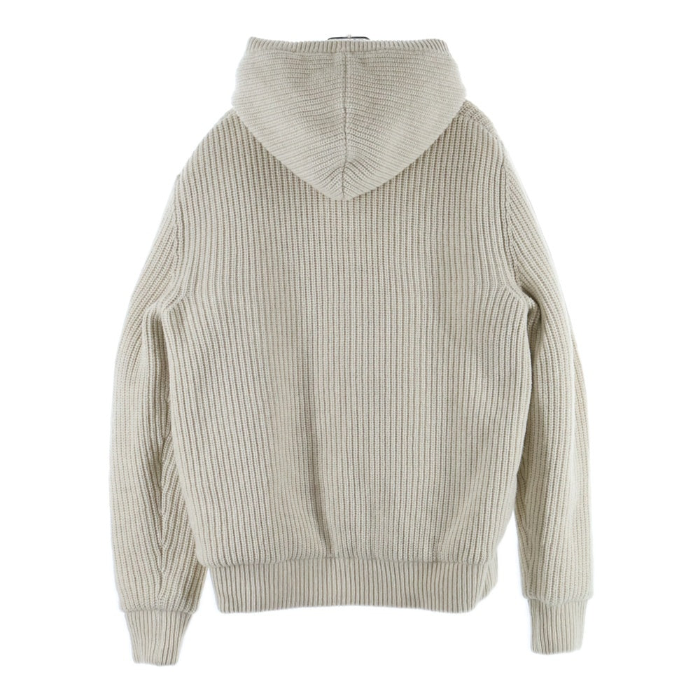 MONCLER(モンクレール) 24AW Reversible Wool Blend Sweatshirt リバーシブル ウール ニット ダウン ジャケット ベージュ J20919B00035