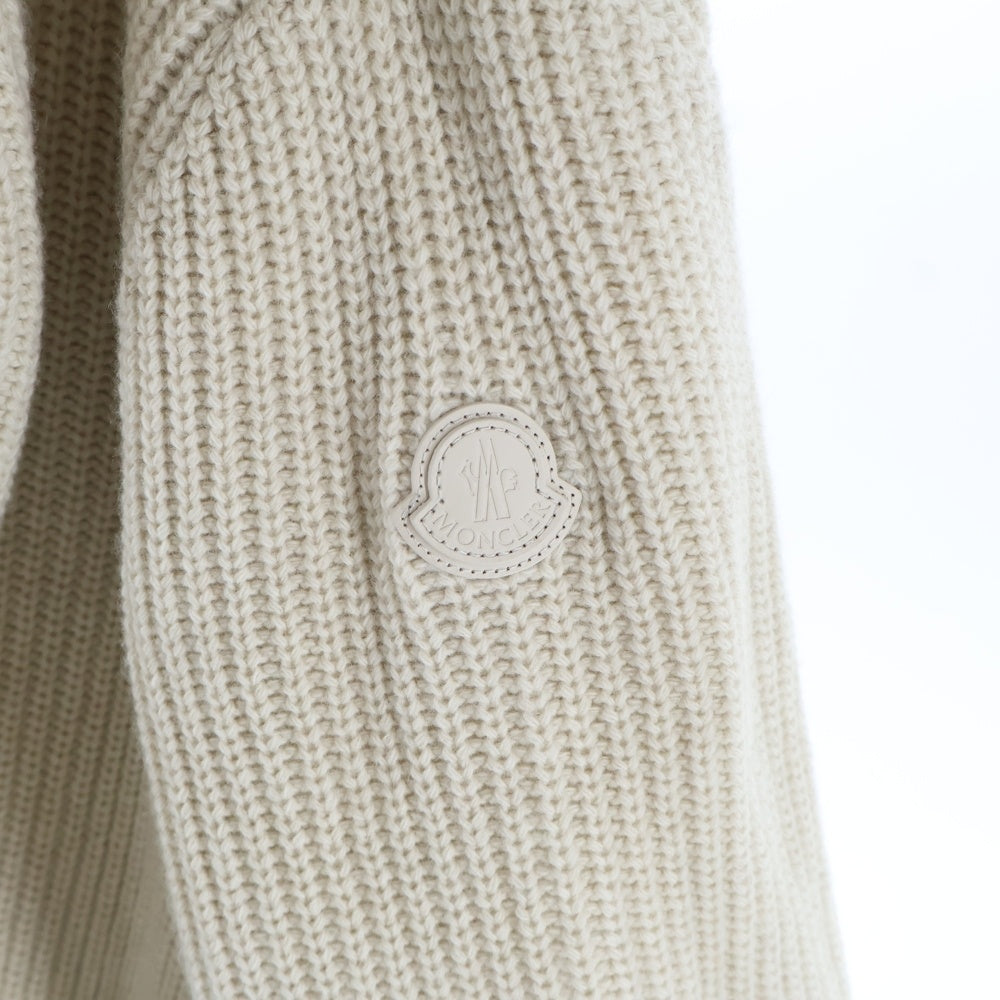 MONCLER(モンクレール) 24AW Reversible Wool Blend Sweatshirt リバーシブル ウール ニット ダウン ジャケット ベージュ J20919B00035