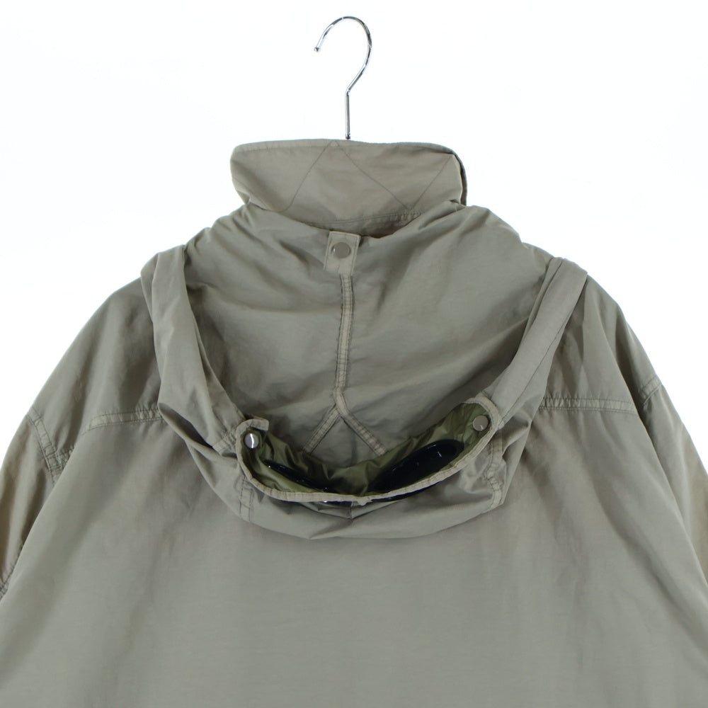 C.P. Company(シーピーカンパニー) FLATT NYLON GOGGLE OVERSHIRTS ゴーグルフード付き ナイロン ジャケット ベージュ 18CMOS090A-005991G