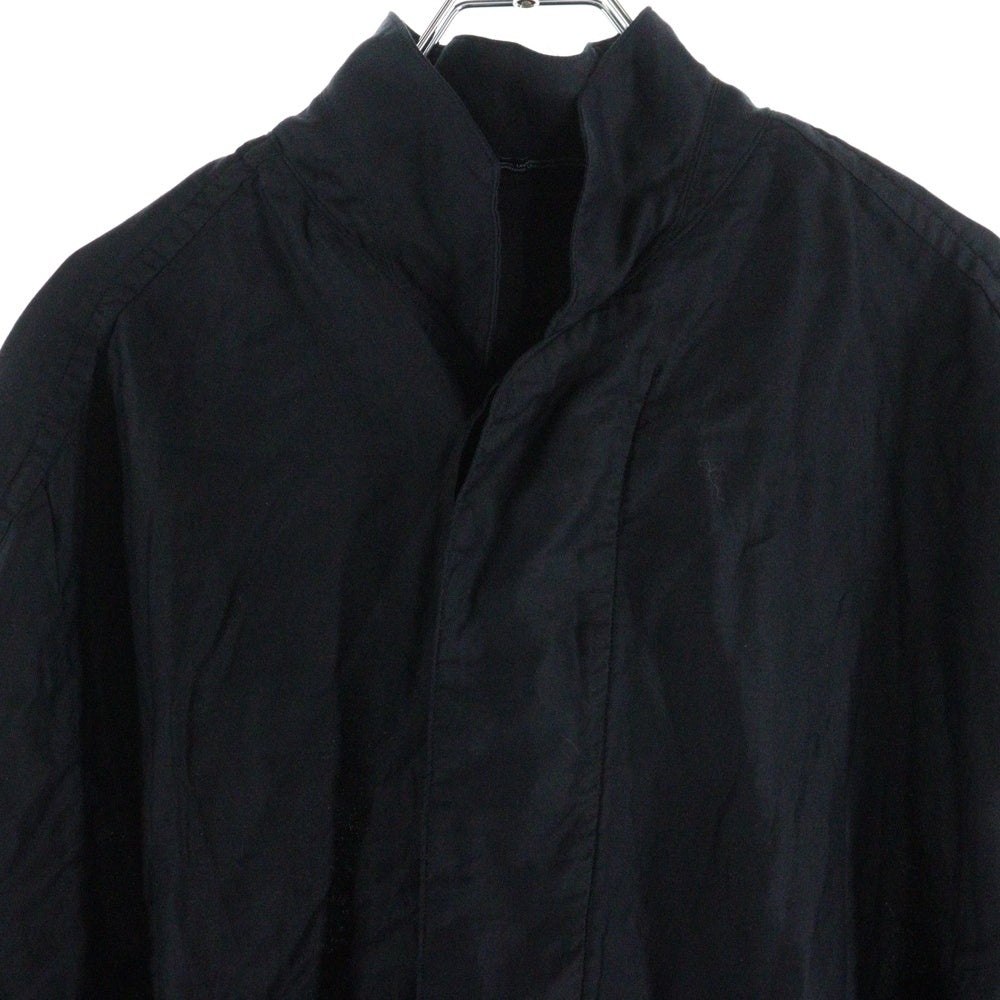 JULIUS(ユリウス) Grunge Overshirt グランジ オーバーサイズ コットン シルクツイル 長袖シャツ ブラック 887SHM5