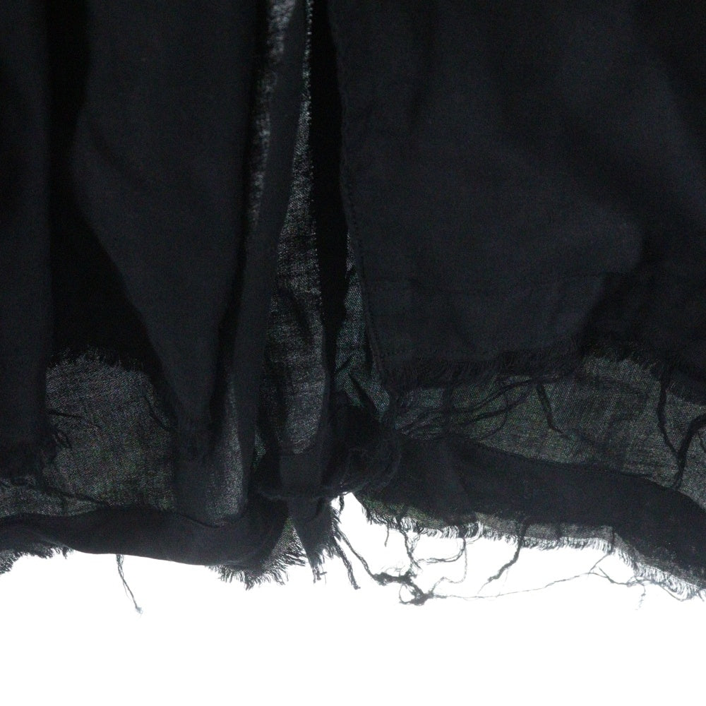 JULIUS(ユリウス) Grunge Overshirt グランジ オーバーサイズ コットン シルクツイル 長袖シャツ ブラック 887SHM5