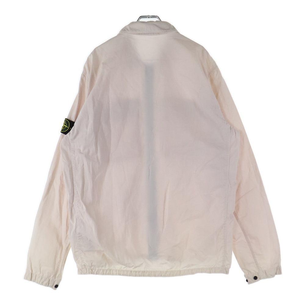 STONE ISLAND(ストーンアイランド) 22SS オールドトリートメント コットン ジップ シャツジャケット ホワイト 7615114WN