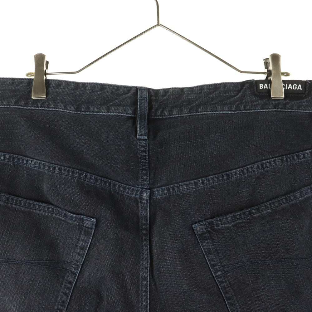 BALENCIAGA(バレンシアガ) 24SS Drawstring Baggy Jeans ドローストリング バギー ワイド デニムパンツ ブラック 786643 TQW59
