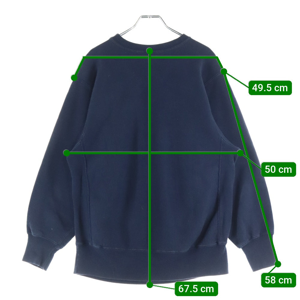CHAMPION(チャンピオン) 80S VINTAGE REVERSE WEAVE ヴィンテージ リバースウェーブ トリコタグ中期 フロッキープリント クルーネック スウェットトレーナー ネイビー