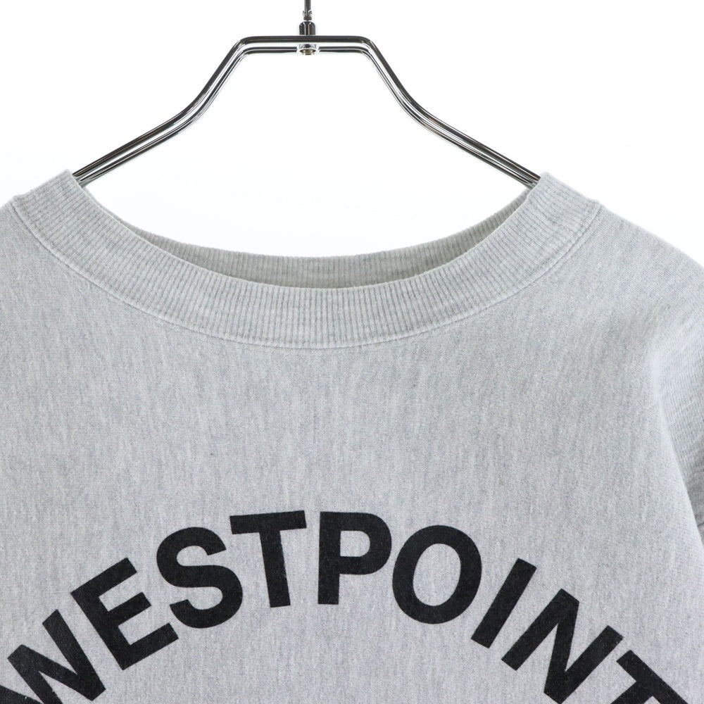 CHAMPION(チャンピオン) 90S VINTAGE REVERSE WEAVE WESTPOINT PREP ヴィンテージ リバースウェーブ 刺繍タグ プリント クルーネック スウェットトレーナー グレー