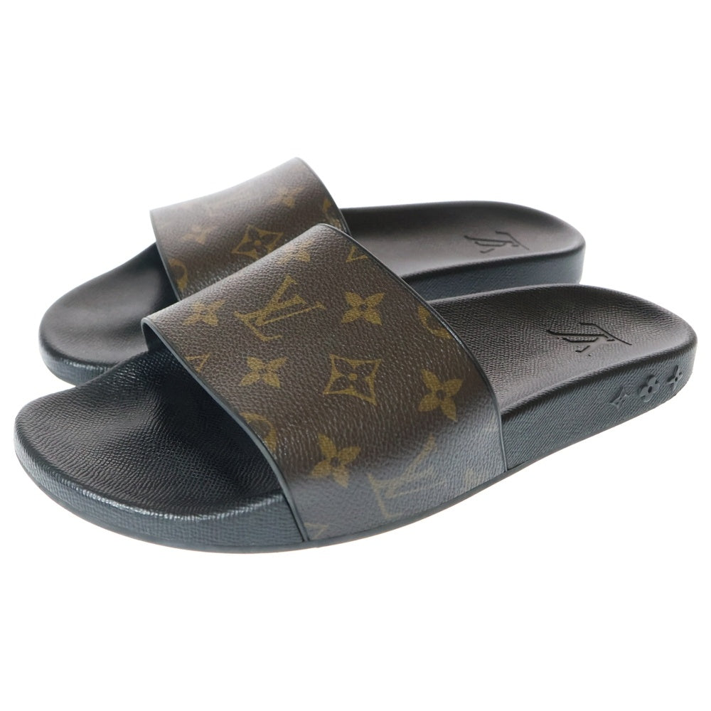 LOUIS VUITTON(ルイヴィトン) ウォーターフロントライン モノグラム ミュール ラバーサンダル ブラック/ブラウン