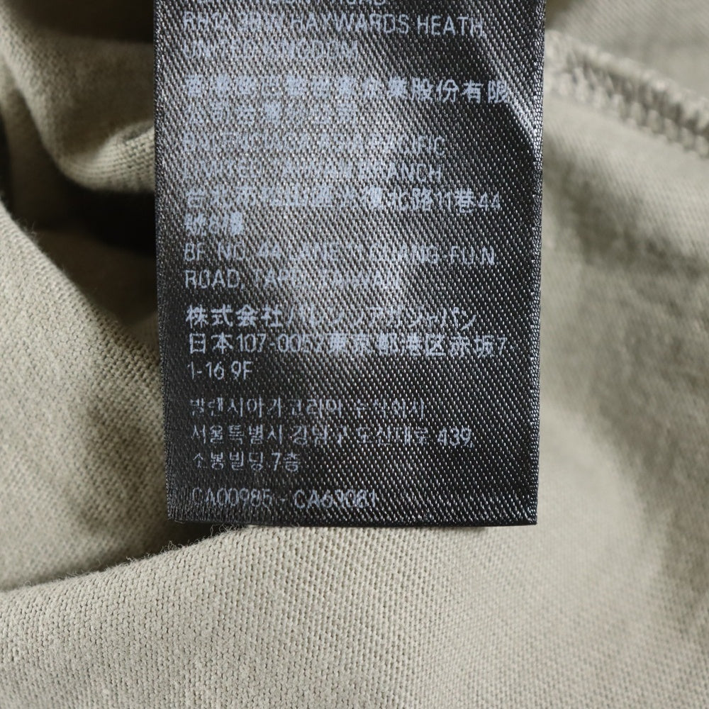 BALENCIAGA(バレンシアガ) ロゴ刺繍 ダメージ加工 クルーネック 半袖Tシャツ カットソー グレー 612965 TOVJ8