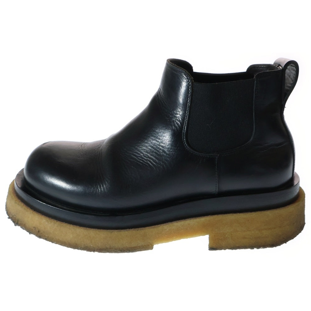 BOTTEGA VENETA(ボッテガヴェネタ) LUG BOOT ラグ サイドゴア クレープソール レザー ブーツ ブラック