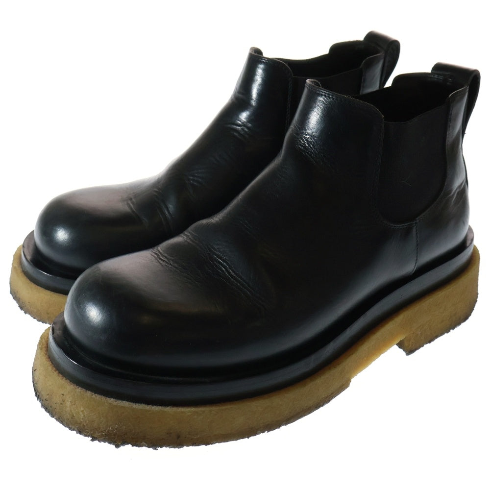 BOTTEGA VENETA(ボッテガヴェネタ) LUG BOOT ラグ サイドゴア クレープソール レザー ブーツ ブラック