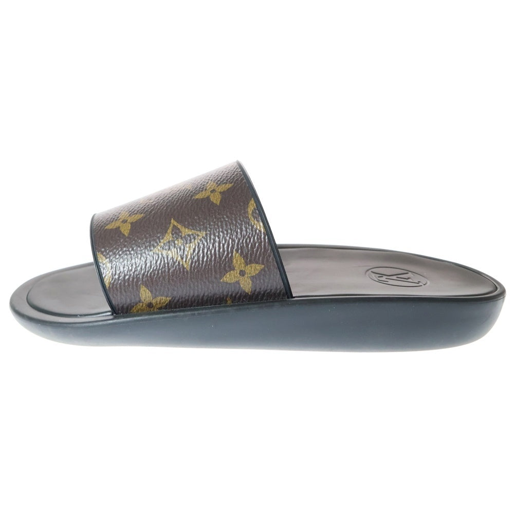 LOUIS VUITTON(ルイヴィトン) サンバスライン モノグラム フラット ミュール サンダル ブラック/ブラウン レディース