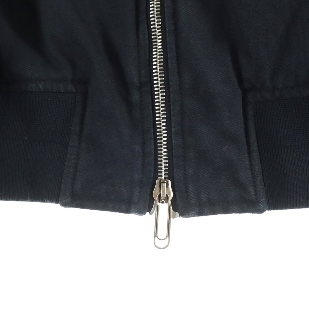 OFF-WHITE(オフホワイト) DIAG TAB BOMBER JACKET フロントロゴ プリント ダイアグ タブ ボンバージャケット ブルゾン ブラック OMEH04C99FAB001
