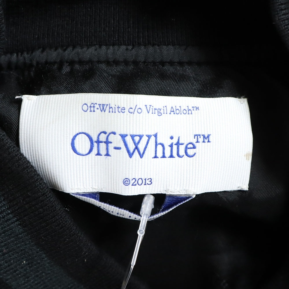 OFF-WHITE(オフホワイト) 24AW Golf Varsity Jacket ロゴワッペン ゴルフ バーシティジャケット スタジャン ブルゾン ブラック OMJA122T24FAB002