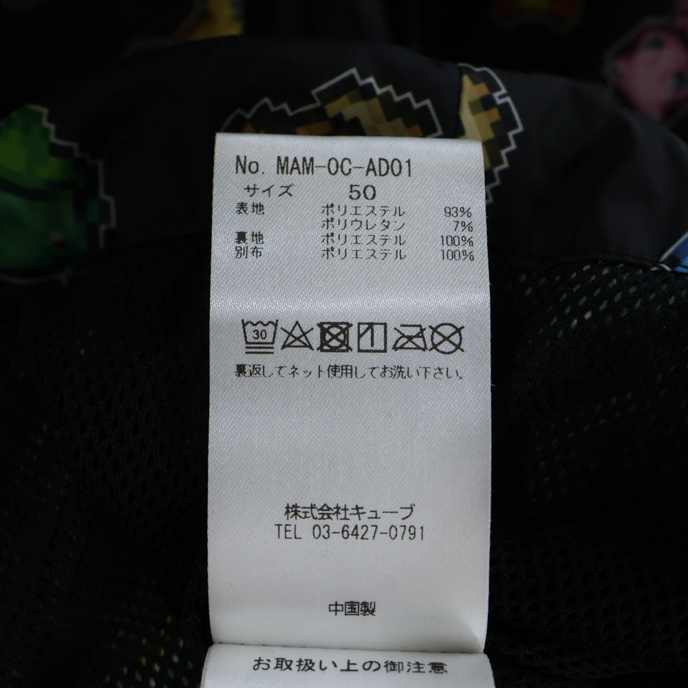 MARK&LONA(マークアンドロナ) 20AW ×Pokemon Golf Pleasures Hooded Zip Jacket ポケモン 総柄 ゴルフ プレジャーズ ジップアップ フーデッド ジャケット ブラック MAM-OC-AD01