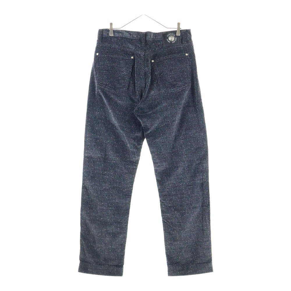VERSACE JEANS COUTURE(ヴェルサーチジーンズクチュール) メデューサロゴ ボタンフライ コーデュロイパンツ ダークグレー D-TK-388