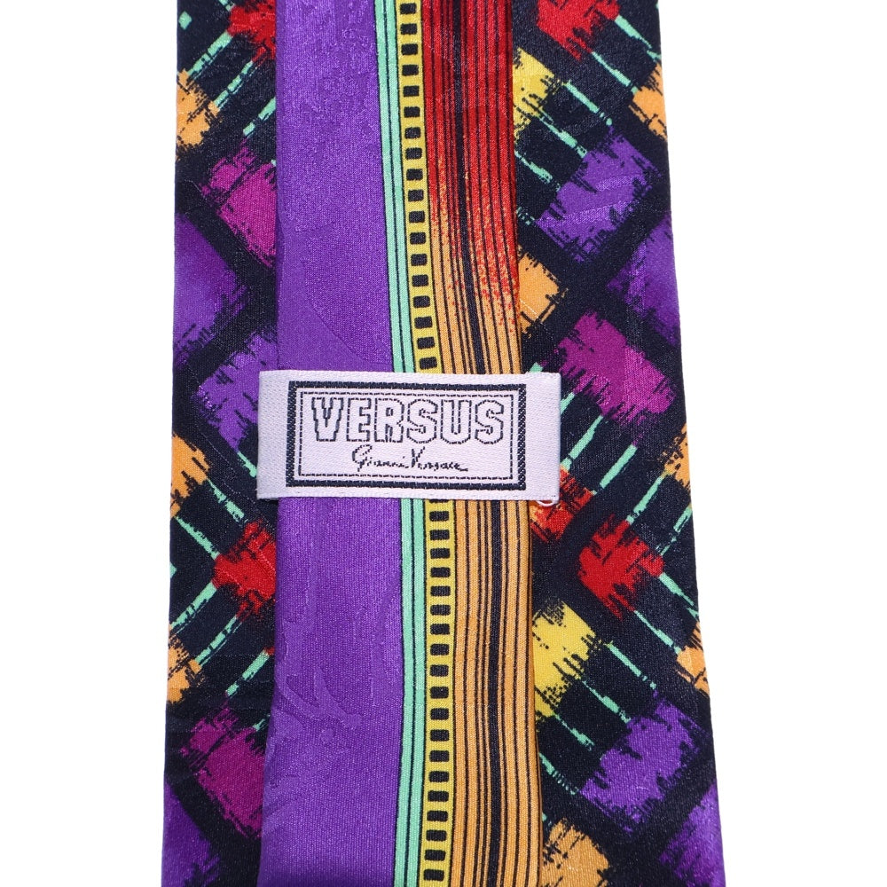 VERSUS VERSACE(ヴェルサス ヴェルサーチ) 総柄 シルク ネクタイ マルチ