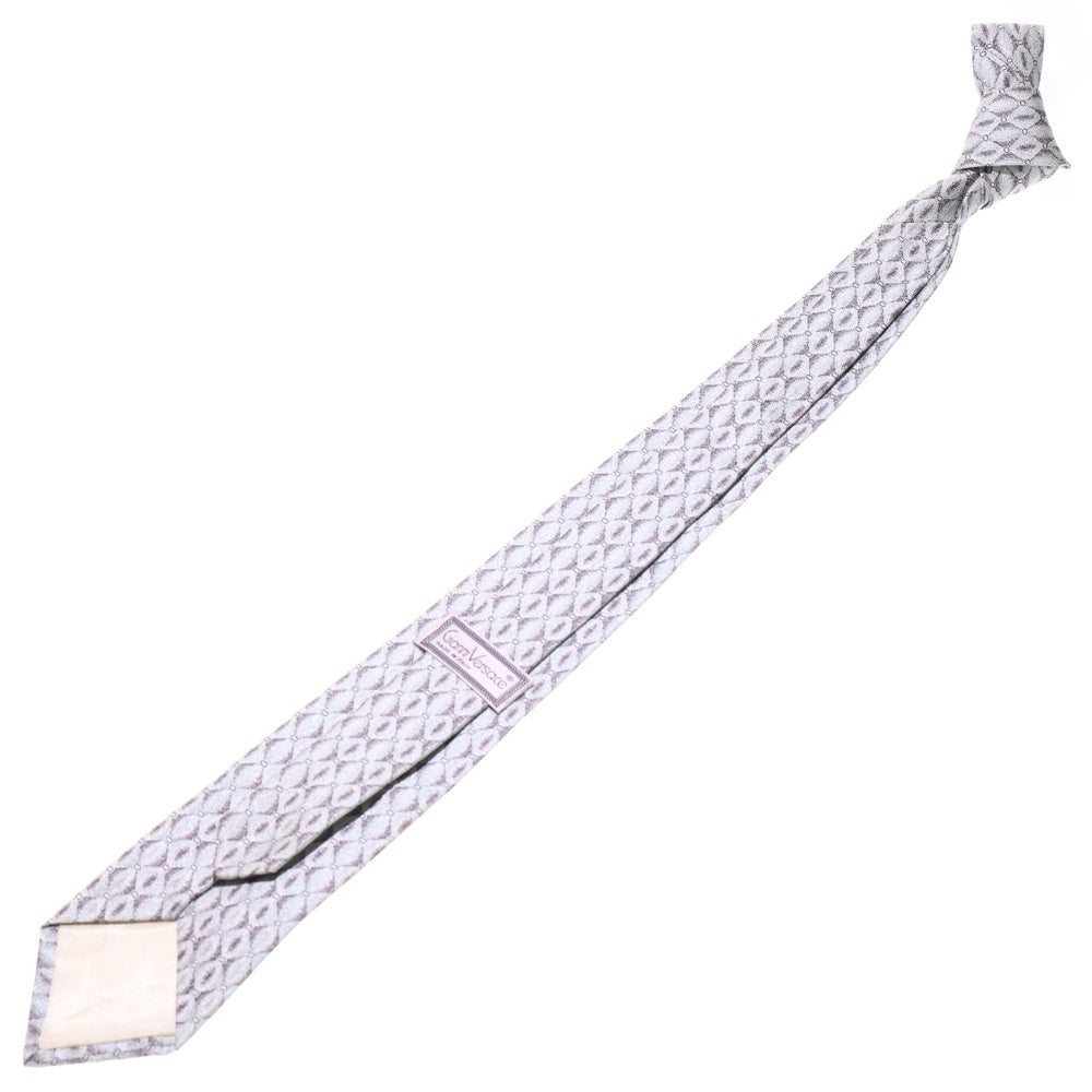 GIANNI VERSACE(ジャンニ ヴェルサーチ) 総柄 シルク ネクタイ ライトグリーン