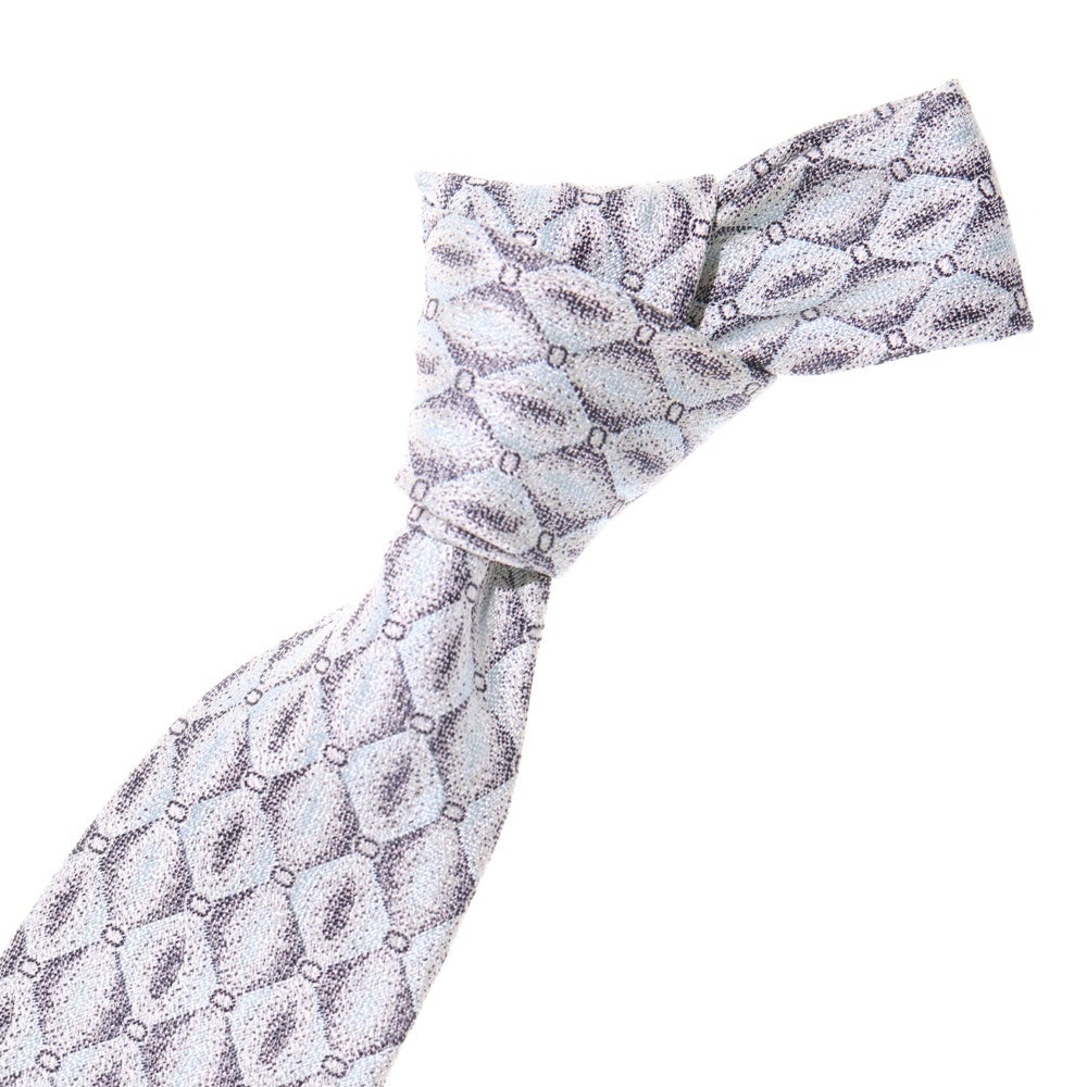 GIANNI VERSACE(ジャンニ ヴェルサーチ) 総柄 シルク ネクタイ ライトグリーン