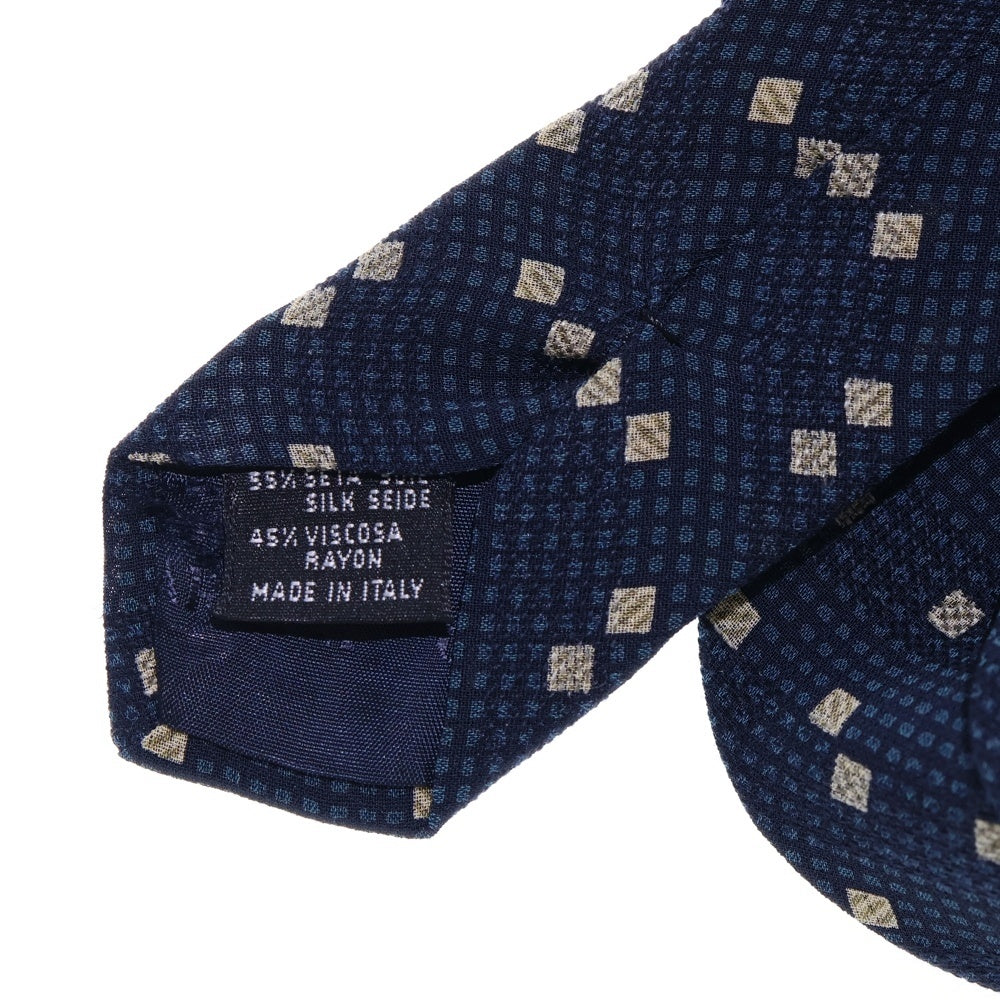 GIORGIO ARMANI(ジョルジオアルマーニ) 総柄 シルク レーヨン ネクタイ ネイビー