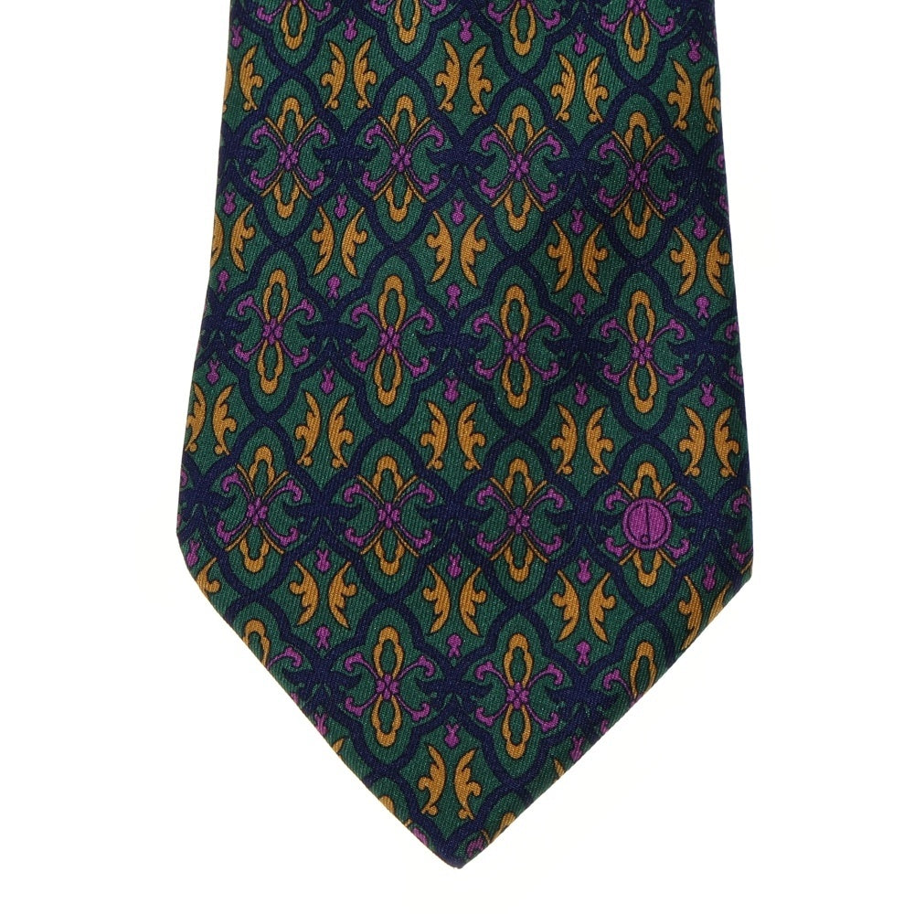 dunhill(ダンヒル) 総柄 シルク ネクタイ グリーン
